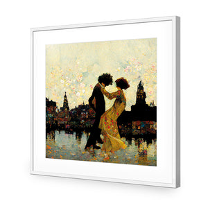 Walking on Air | Classic Acrylic | Flat Frame With Border | White