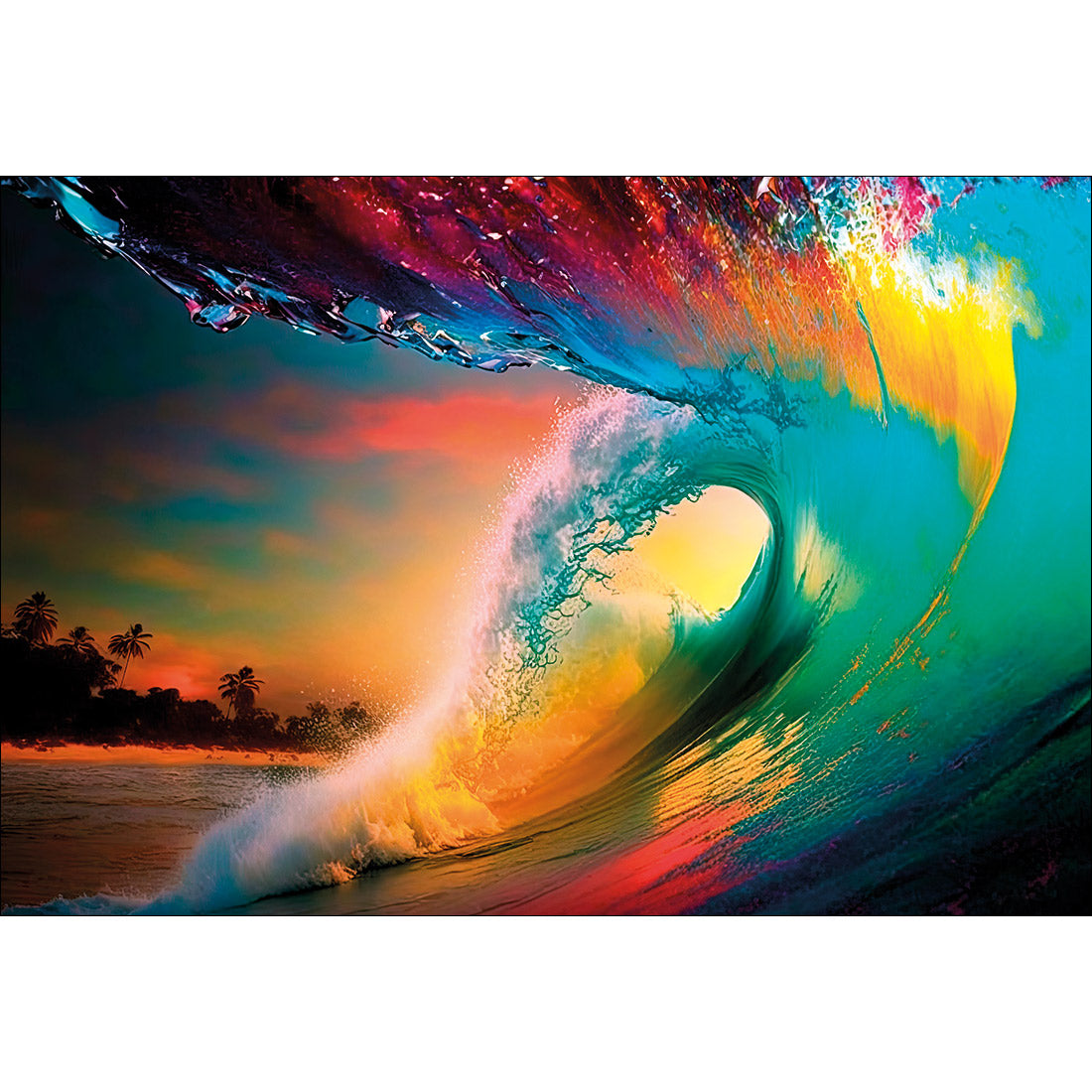 Rainbow Surf Sunset I