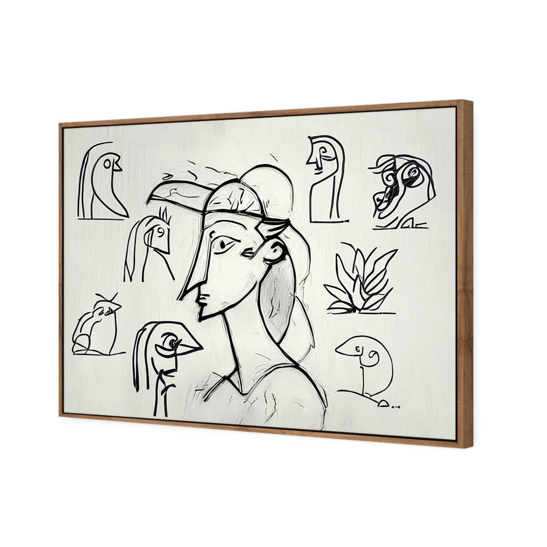 Something Sketchy | Classic Canvas | Floating Frame | Natural