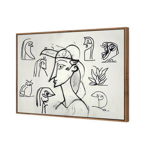 Something Sketchy | Classic Canvas | Floating Frame | Natural