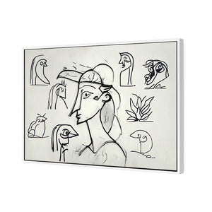 Something Sketchy | Classic Canvas | Floating Frame | White