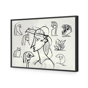 Something Sketchy | Classic Acrylic | Flat Frame No Border | Black
