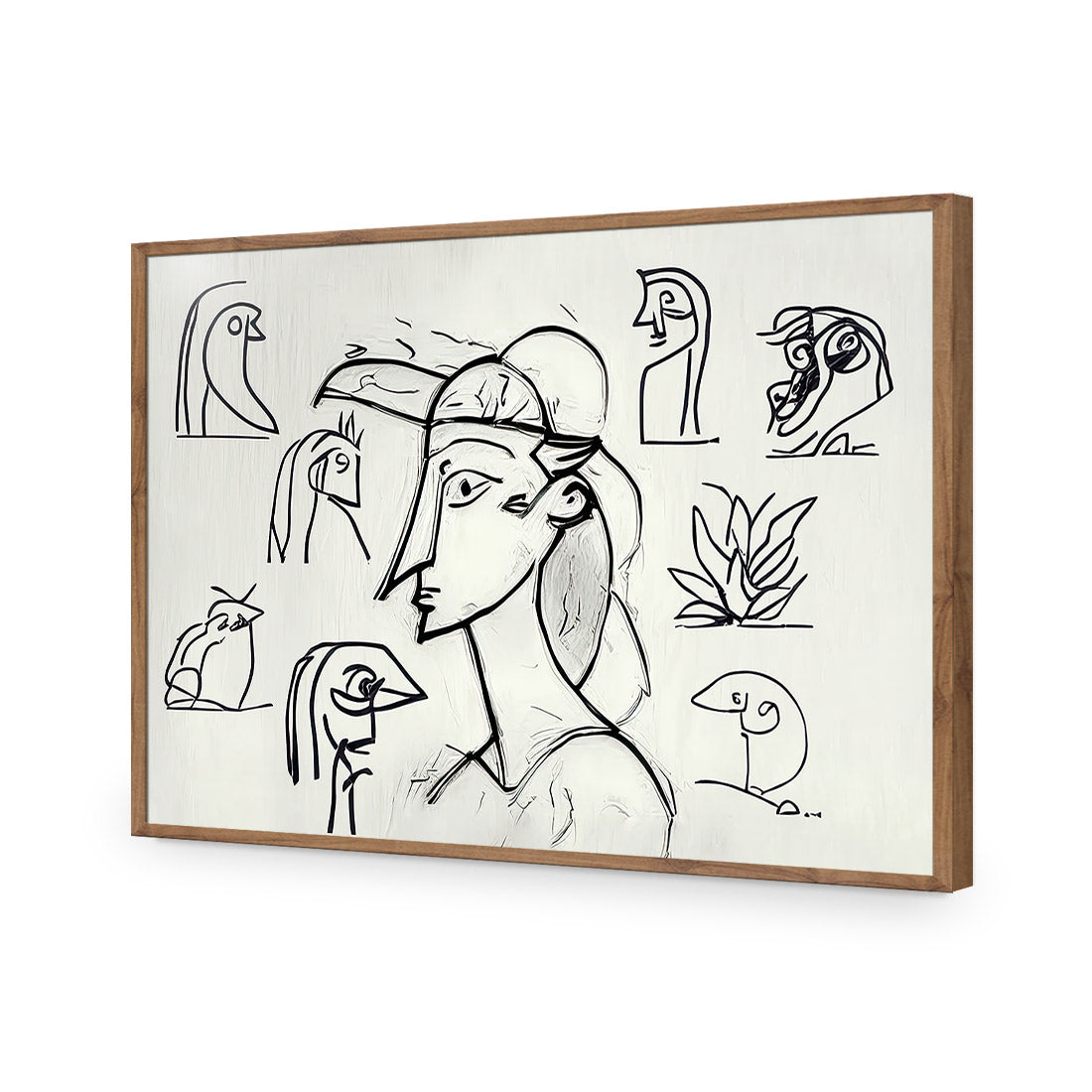 Something Sketchy | Classic Acrylic | Flat Frame No Border | Natural