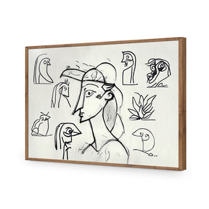 Something Sketchy | Classic Acrylic | Flat Frame No Border | Natural