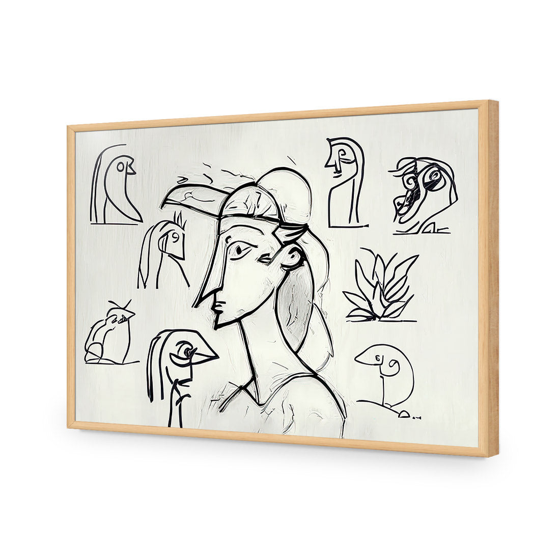 Something Sketchy | Classic Acrylic | Flat Frame No Border | Oak