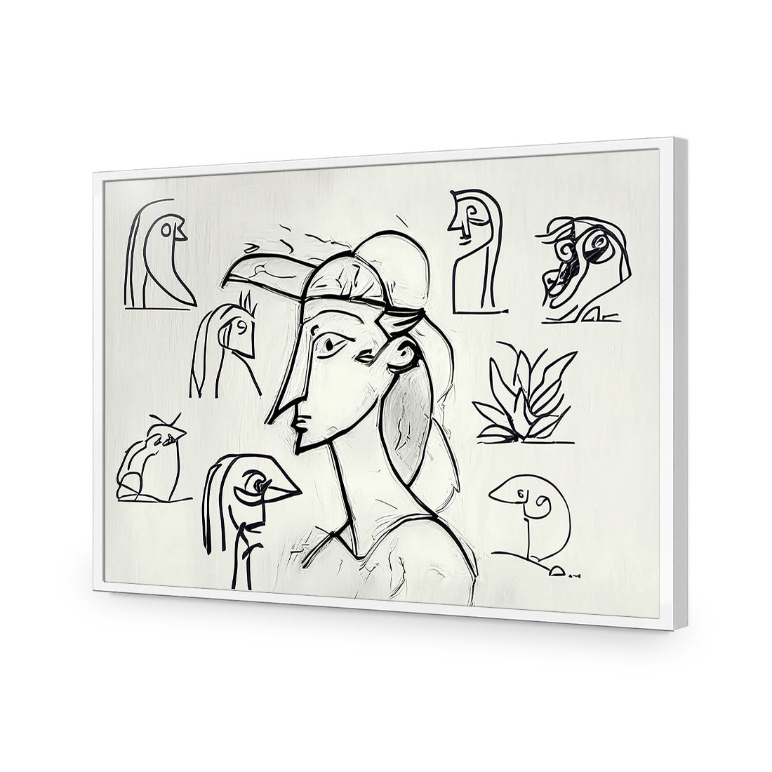 Something Sketchy | Classic Acrylic | Flat Frame No Border | White