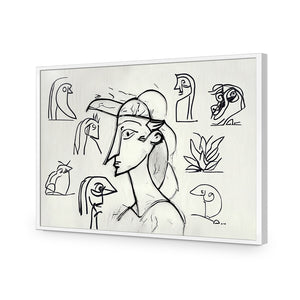Something Sketchy | Classic Acrylic | Flat Frame No Border | White