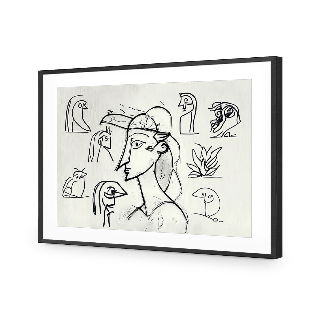 Something Sketchy | Classic Acrylic | Flat Frame With Border | Black