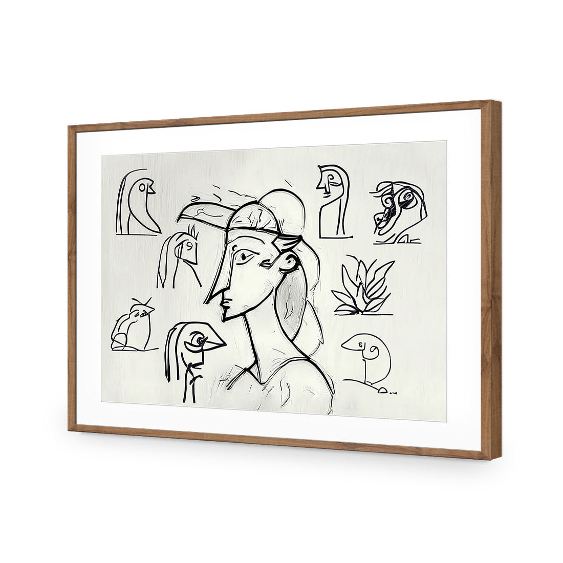 Something Sketchy | Classic Acrylic | Flat Frame With Border | Natural
