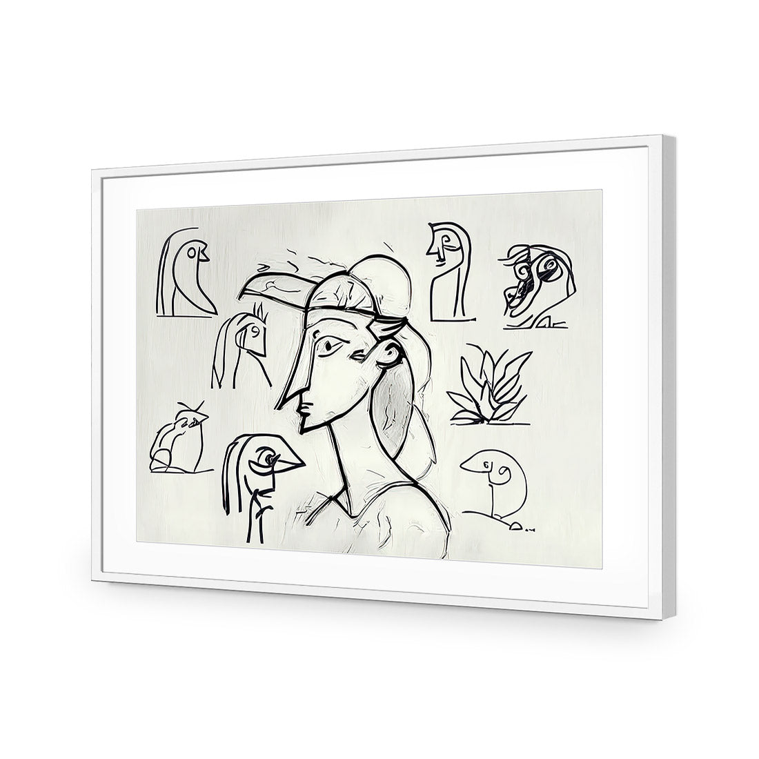Something Sketchy | Classic Acrylic | Flat Frame With Border | White