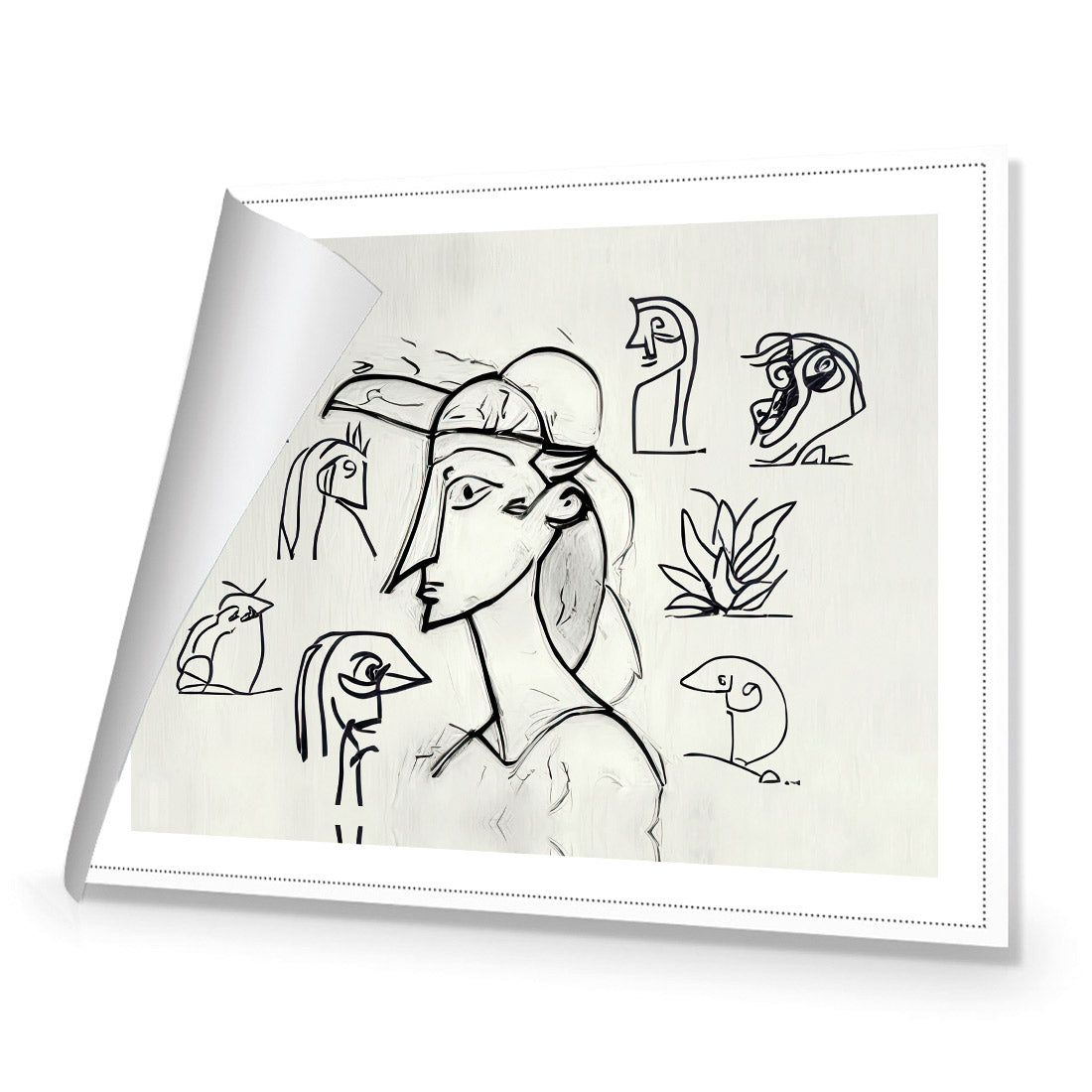 Something Sketchy | Classic Canvas | No Frame | Rolled Canvas