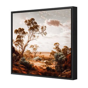 Way Out Back | Classic Canvas | Floating Frame | Black