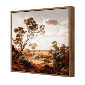 Way Out Back | Classic Canvas | Floating Frame | Natural