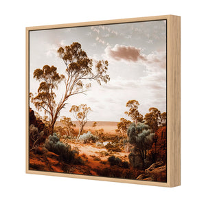 Way Out Back | Classic Canvas | Floating Frame | Oak