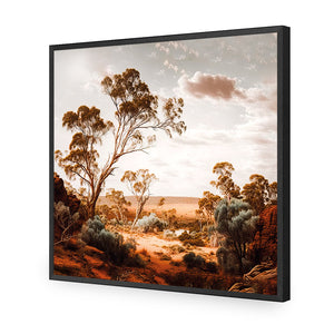 Way Out Back | Classic Acrylic | Flat Frame No Border | Black
