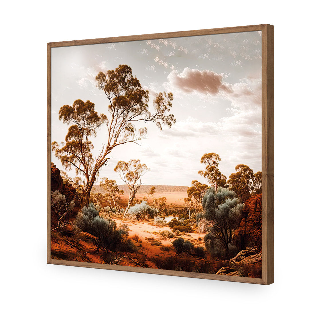 Way Out Back | Classic Acrylic | Flat Frame No Border | Natural