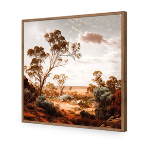 Way Out Back | Classic Acrylic | Flat Frame No Border | Natural