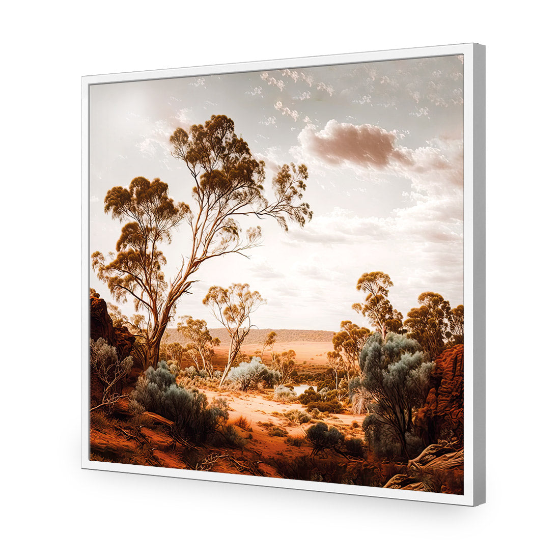 Way Out Back | Classic Acrylic | Flat Frame No Border | White
