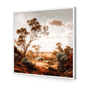 Way Out Back | Classic Acrylic | Flat Frame No Border | White