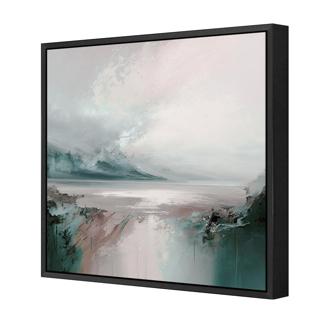 Rosy Chill | Classic Canvas | Floating Frame | Black