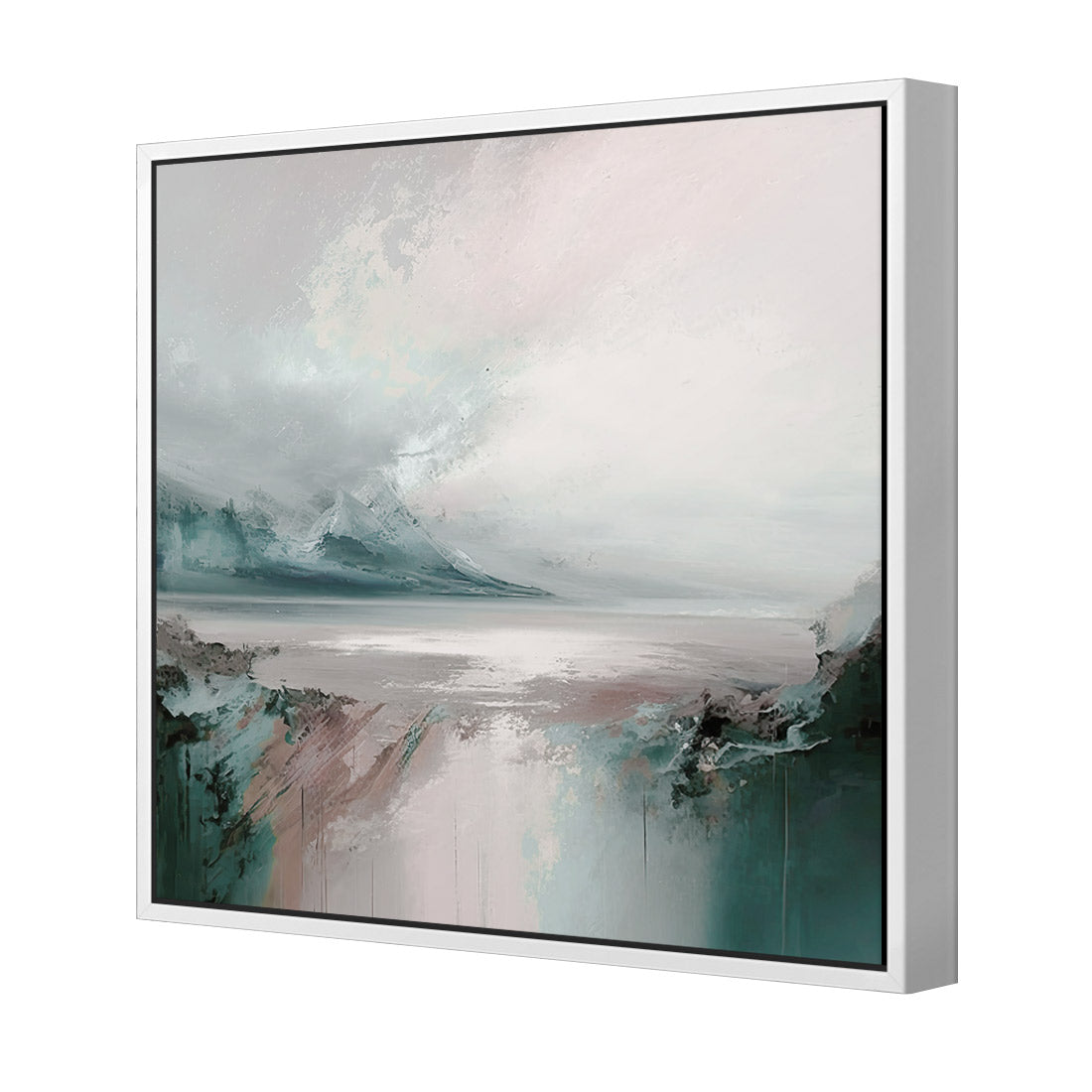 Rosy Chill | Classic Canvas | Floating Frame | White