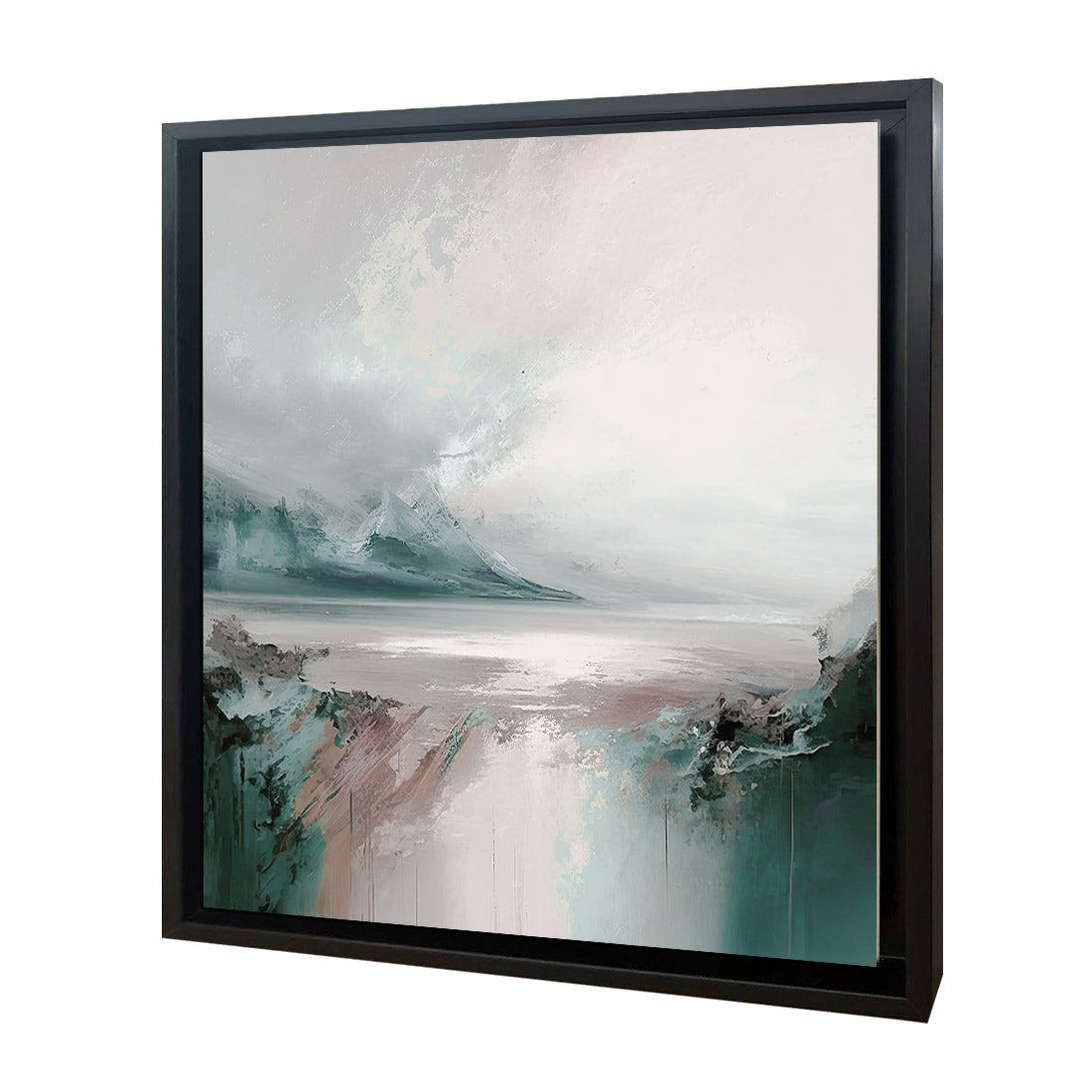 Rosy Chill | Premium Acrylic | Deep Floating Frame No Border | Black