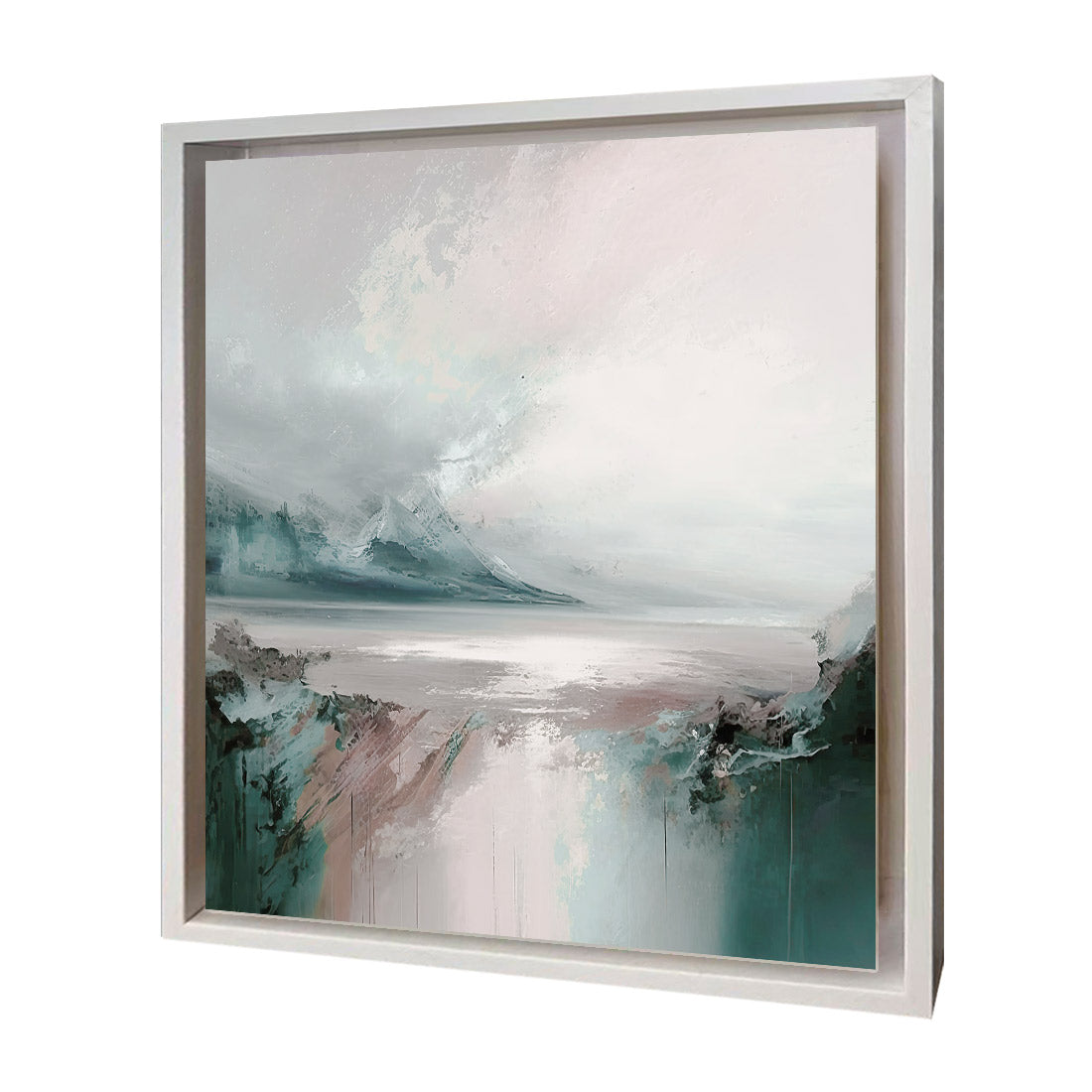 Rosy Chill | Premium Acrylic | Deep Floating Frame No Border | White