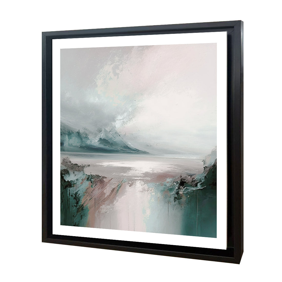 Rosy Chill | Premium Acrylic | Deep Floating Frame With Border | Black