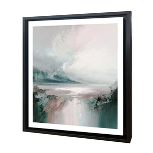 Rosy Chill | Premium Acrylic | Deep Floating Frame With Border | Black
