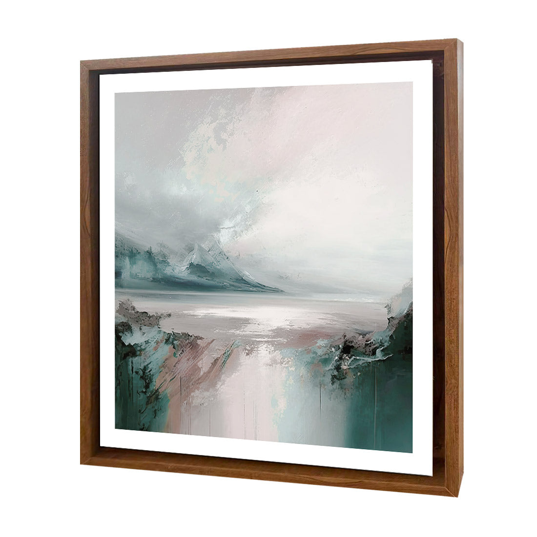 Rosy Chill | Premium Acrylic | Deep Floating Frame With Border | Natural