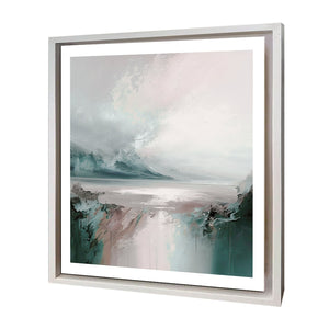 Rosy Chill | Premium Acrylic | Deep Floating Frame With Border | White