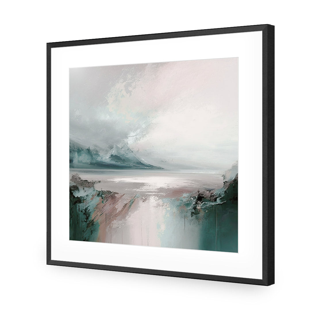 Rosy Chill | Classic Acrylic | Flat Frame With Border | Black