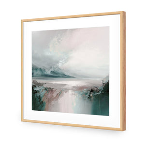 Rosy Chill | Classic Acrylic | Flat Frame With Border | Oak