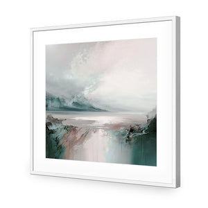 Rosy Chill | Classic Acrylic | Flat Frame With Border | White