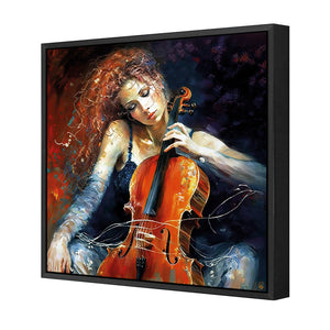 Singing Strings | Classic Canvas | Floating Frame | Black