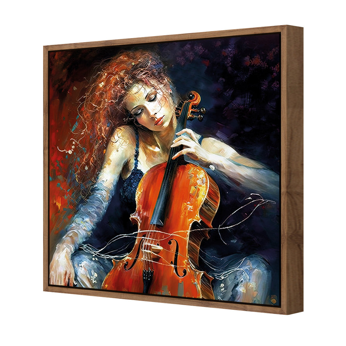 Singing Strings | Classic Canvas | Floating Frame | Natural