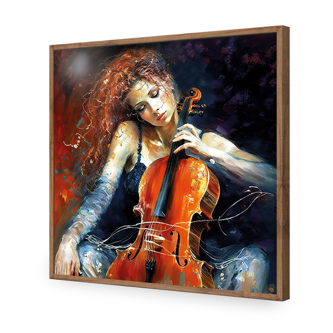 Singing Strings | Classic Acrylic | Flat Frame No Border | Natural