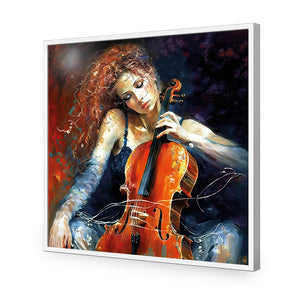 Singing Strings | Classic Acrylic | Flat Frame No Border | White