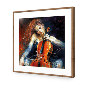 Singing Strings | Classic Acrylic | Flat Frame With Border | Natural