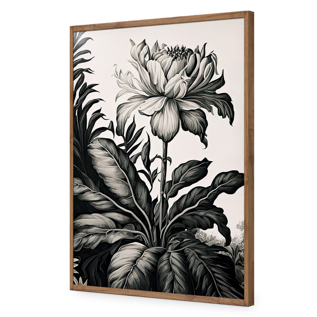 Vintage Floral I | Classic Acrylic | Flat Frame No Border | Natural