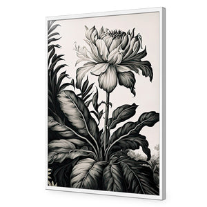 Vintage Floral I | Classic Acrylic | Flat Frame No Border | White
