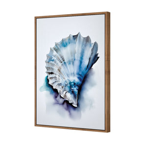 Watercolour Shell I | Classic Canvas | Floating Frame | Natural