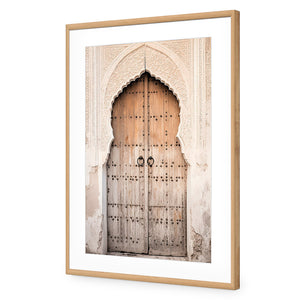 Old Door | Classic Acrylic | Flat Frame With Border | Oak