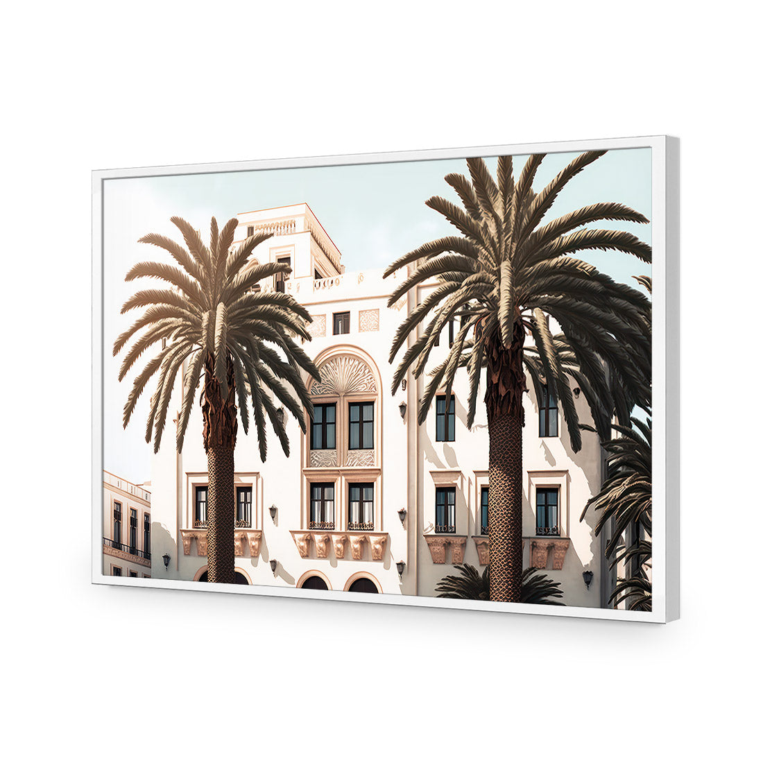 Palace Palms | Classic Acrylic | Flat Frame No Border | White