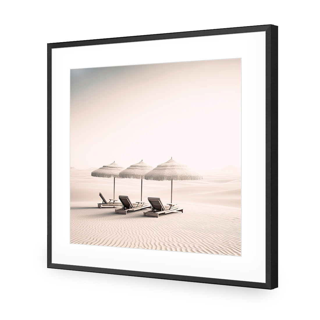 Sand Dunes | Classic Acrylic | Flat Frame With Border | Black