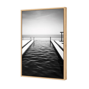 Swimming to the Edge | Classic Canvas | Floating Frame | Oak