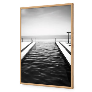 Swimming to the Edge | Classic Acrylic | Flat Frame No Border | Oak