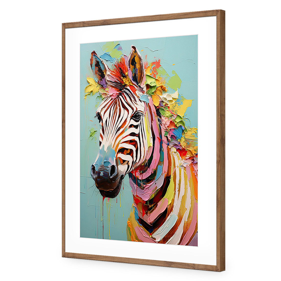 Pastel Painted Zebra