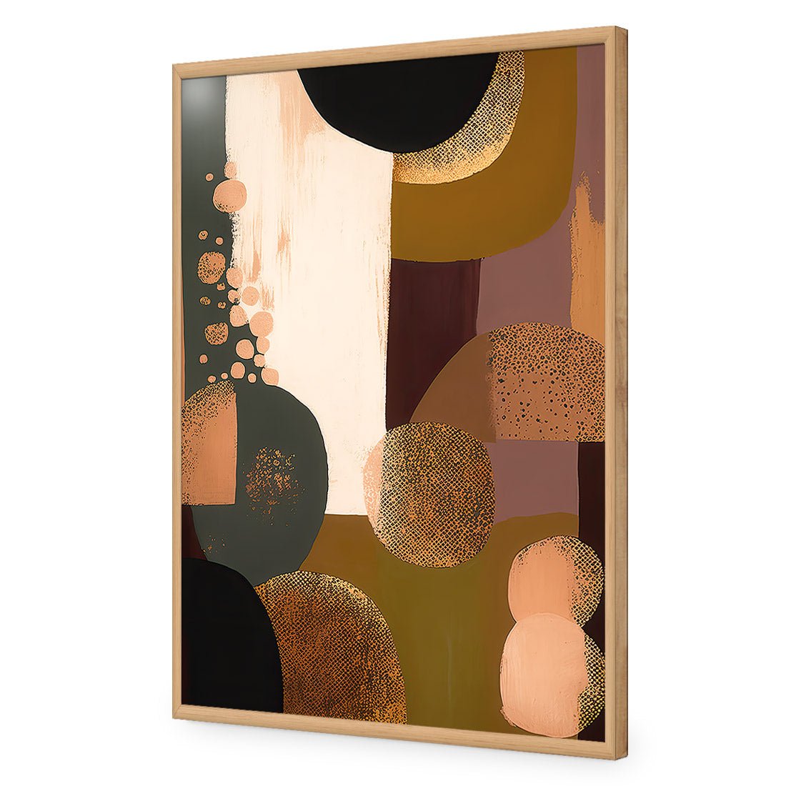 A Touch of Bronze I | Classic Acrylic | Flat Frame No Border | Oak