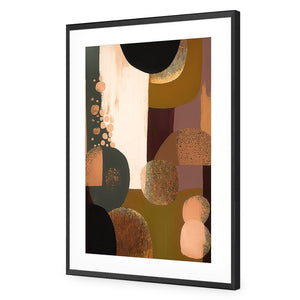 A Touch of Bronze I | Classic Acrylic | Flat Frame With Border | Black